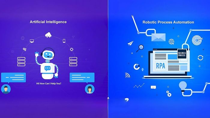 Sự khác biệt giữa RPA, AI và công việc truyền thống